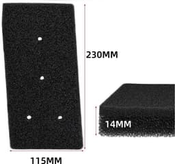 2 x Filterdroger - droger - Geschik voor Bauknecht Privileg Whirlpool Filters HX 481010716911 HMMR10440 -Spons filter- Herbruikbaar（21.8x10.9x1.27CM） — thumbnail 5