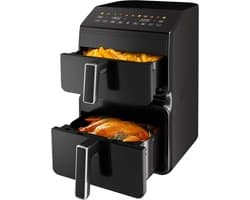 Fukstern Airfryer Compact – Enkel Mand – 9L Capaciteit – 2000W – Temperatuurregeling tot 200°C – 8 Kookprogramma’s – Zliver