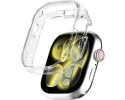 Hoesje - Geschikt voor Apple Watch 11 (46 mm) - Sterk & Shockproof - Smartwatch Full Bumper Hoes - Siliconen Case Cover - Transparant