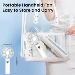 Draagbare Fan met 6 Snelheden en 4000mAh Batterij – Stil en Efficiënt voor Thuis en Buiten — thumbnail 4