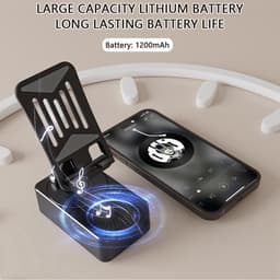 Crrynuo - Bluetooth Speaker - Telefoonhouder - Powerbank - Draadloze Speaker - 1 Stuk - 3-In-1 - Zwart — thumbnail 2