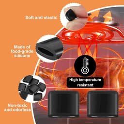 Vervangende airfryer, 4 rubberen bumpers, siliconen plaat en andere airfryer trays — thumbnail 6