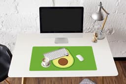 Muismat XXL 90x45 cm - Bureau onderlegger - Bureau mat Avocado - Groen - Speels - Bureaumat - Gaming mousepad xl - Bureaulegger groot - Computer deskmat — thumbnail 5