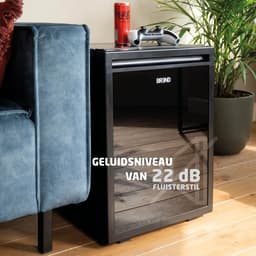 Mini Koelkast Vrijstaand 30 Liter – Tafelmodel Fridge met Instelbare Temperatuur – Minibar met Verstelbare Deurrichting – Zwart - BREND BR-2225 — thumbnail 4