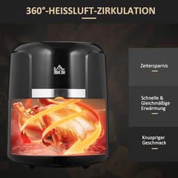 Heißluftfritteuse 4L met 12 Programma's en LED-Touch-Display — thumbnail 3