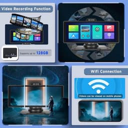 Dashcam Auto – Voor & Achter – Bluetooth Koppeling – Breed Bereik Groothoek – Parkeerstand – Continu Loop Recording — thumbnail 3