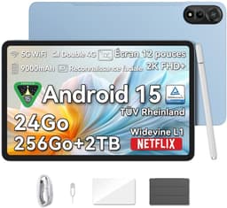 Blackview MEGA 2 Android 15 Tablet - 4G LTE+WiFi - 12 Inch - 36GB+256GB - Widevine L1 - 9000mAh - Blauw — thumbnail 1