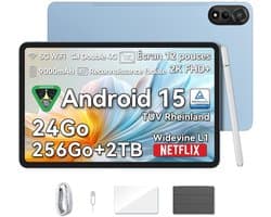 Blackview MEGA 2 Android 15 Tablet - 4G LTE+WiFi - 12 Inch - 36GB+256GB - Widevine L1 - 9000mAh - Blauw