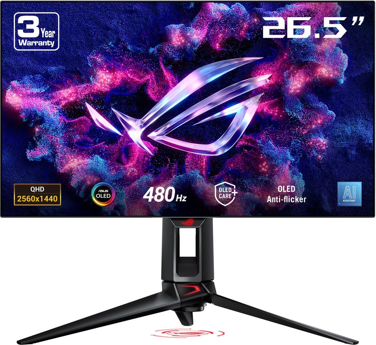 ASUS ROG Swift PG27AQDP - QHD OLED Gaming Monitor - 480Hz - 0.03ms - 27 Inch — afbeelding 1
