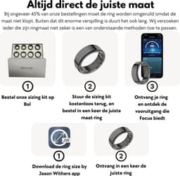 Focus® S2 Smart Ring - Zwart - Maat 6 - AI Coach - Hartslag - Menstruatiecyclus - Slaap Monitor - Herstelscore - Slimme Ring - Sport Prestatie - Stappenteller -IP68 Waterdicht - O2 Meting - Dames - Heren - Wearables - Oplaad Case - beschermring — thumbnail 4