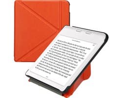 kwmobile e-reader hoesje geschikt voor Kobo Libra Colour hoes - Ereader flip case met standaard - E reader cover van kunstleer - In fruitig oranje