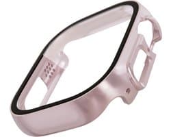 Watch case screenprotector - hoesje - geschikt voor Apple Watch Ultra / Ultra 2 - 49 mm - rosegoud