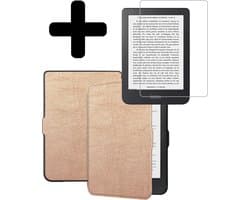 Hoes Geschikt voor Kobo Clara HD - E-reader Bescherm Hoesje Case Sleep Cover Met Screenprotector - Hoes Geschikt voor Kobo Clara HD Hoesje - Rosé Goud