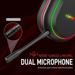 Kofire UG-05 2.4GHz Draadloze Gaming Headset - Bluetooth koptelefoon - Afneembare microfoon - Geschikt voor PS4/PS5, Nintendo Switch - Zwart - Rood — thumbnail 5