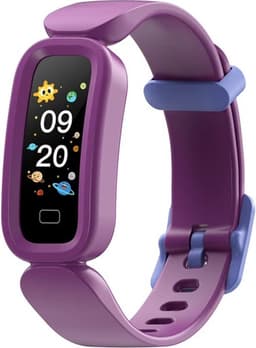 DrPhone KidstimeX12 – Smartwatch Voor Kinderen – Waterdichte Smartwatch – Smartwatch Met Notificaties Meldingen – Hartslagmeter – Stappen & Calorietelleren – Licht Paars — thumbnail 1