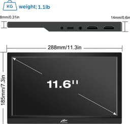 Timé Draagbare Monitor - Portable Monitor - Draagbaar Scherm - Monitor — thumbnail 2