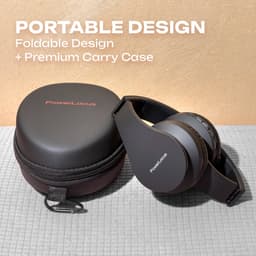 PowerLocus P1 Bluetooth Koptelefoon – Draadloos – Over Ear – Met Microfoon – Inklapbaar - incl. Hoes – Zwart — thumbnail 3