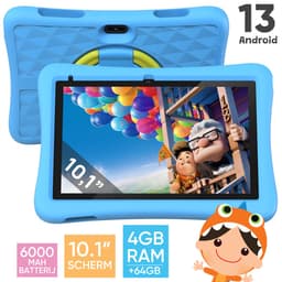 Tidogoods Kindertablet XL – Kindertablet vanaf 3 jaar – 64GB Opslag – 4GB RAM – Android 13.0 – 10.1 inch Scherm – Quad-Core – Inclusief Beschermhoes — thumbnail 1