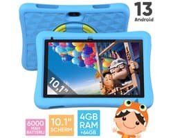 Tidogoods Kindertablet XL – Kindertablet vanaf 3 jaar – 64GB Opslag – 4GB RAM – Android 13.0 – 10.1 inch Scherm – Quad-Core – Inclusief Beschermhoes