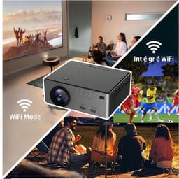 Mini Beamer - Streamen vanaf je telefoon - Input tot 4K - Bluetooth Audio - Projector - Mini Projector - HDMI - USB - Zwart - Smartphone - Draagbaar - Ingebouwde speaker — thumbnail 3