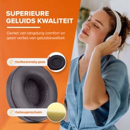 Oorkussens geschikt voor Beats By Dr. Dre Solo 2.0/3.0 wireless - Koptelefoon oorkussens voor Beats Solo antraciet — thumbnail 2