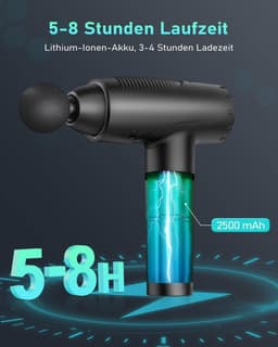 Massageapparaat voor spieren, dieptemassage, 30 snelheidsniveaus, 6 massagekoppen met ultra-stil, massageapparaat voor het herstel van vermoeidheid en ontspanning — thumbnail 2