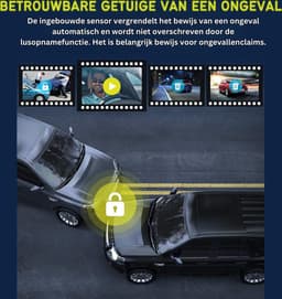 Dashcam Voor Auto - Ultieme Veiligheid en Bewaking: Triple 4K Dashcam Auto met 360-Gradencamera - 2,5K + 2,5K + 1080P Resoluties voor Voor-, Binnen- en Achteruitzicht, 24-uursopname, Parkeermodus, Nachtzicht, G-sensor en WDR-technologie — thumbnail 3