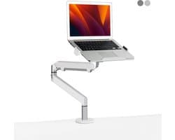 Alberenz® Laptopstandaard gasveer zilver - Monitor beugel - Laptop arm - Laptop Standaard - Verstelbaar - Monitorarm Gasveer