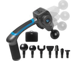 El Suvon Massage Gun - Massage Pistool - Inclusief Koffer en 7 Opzetstukken - Sport en Relax Massageapparaat - Krachtig en Draadloos - Massage Gun Professioneel- Fitness