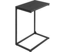 ACAZA Bijzettafel - Zwart - 55 x 35 x 66 cm (L x B x H) - Bedtafeltje - Laptoptafel - Bijzettafel - Nachtkastje - Laptop Tafel - Laptoptafel - Bijzettafel Bank