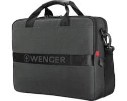 WENGER Business tas Laptoptas met laptopvak MX Eco Briefcase 16" Laptop Charcoal Donkergrijs