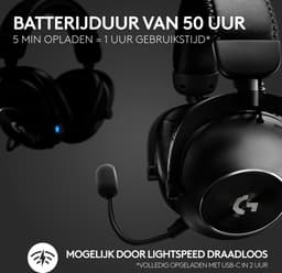 Logitech G PRO X 2 Lightspeed - Draadloze Gaming Headset - PC, PlayStation - Zwart — thumbnail 4