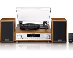 Lenco Platenspeler - Stereoset met DAB en Bluetooth - MC-160WD - Hout