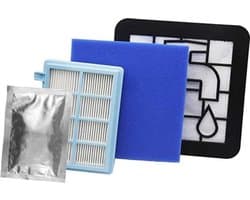 Filter set geschikt voor Philips PowerPro Compact & Power Pro Active en City stofzuiger FC8010/01 FC8010/02 - Inclusief oceaan geurkorrels - Motor & Uitblaas filter