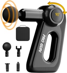 Massagepistool, spiermassage, rugmassage, professionele elektrische massager, ideaal voor massage en ontspanning, massagepistool met roterende kop 0°|45°|90° — thumbnail 1
