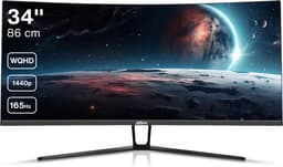 Dahua LM34-E330C - Curved Ultrawide QHD VA Gaming Monitor - 34 inch - 165hz - 1ms - Inclusief DisplayPort kabel — thumbnail 1