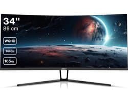Dahua LM34-E330C - Curved Ultrawide QHD VA Gaming Monitor - 34 inch - 165hz - 1ms - Inclusief DisplayPort kabel