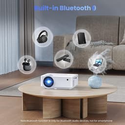 Mini Beamer - Input tot 1080P Full HD - Inclusief HDMI kabel - Projector - Mini Projector - HDMI - USB - Wit - Smartphone - Draagbaar - Ingebouwde speaker — thumbnail 2