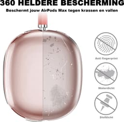 MY PROTECT - Siliconen Transparant Cover Case geschikt voor Airpods Max - Transparant/Roze — thumbnail 2