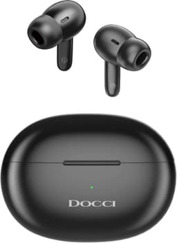 Docci® Draadloze Oortjes | Oordopjes met Noise Cancelling | Bluetooth Earbuds in earpods-stijl | Voor iOS & Android | Zwart — thumbnail 2
