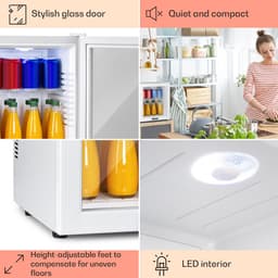 Brooklyn 32 mini-koelkast glazen deur led verlichting — thumbnail 3