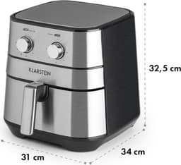 AeroVital heteluchtfriteuse 1700W 5,4 liter timer rvs zilver — thumbnail 7