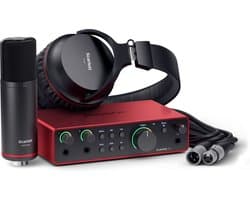 Focusrite Scarlett 2i2 Studio 4th Gen - USB-C Audio Interface Bundle - 2-In/2-Out - High-Resolution 24-Bit/192-kHz