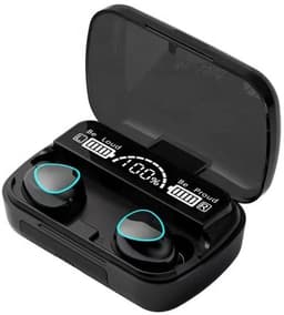 Draadloze Oordopjes Bluetooth 5.1 Hoofdtelefoon - M10 Touch Control Oordopjes Met Microfoon - Mini Powerbank 2000 mAh - Gaming Headset Sport Oordopjes - Zwart — thumbnail 1