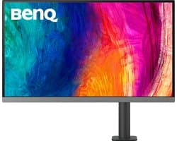 BenQ Creative Pro PD2706UA 27-inch Ergo Arm 4K-monitor, 90W USB-C, UHD, P3, DisplayHDR 400, IPS beeldscherm, af fabriek gekalibreerd, DualView, donkere kamer-modus, animatie-modus, CAD/CAM-modus, ePaper-modus, Hotkey Puck G2, KVM