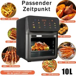 CS®- Airfryer- Airfryer oven- Heteluchtoven- 10 liter- 10 programma's- Led display- touchscreen — thumbnail 5