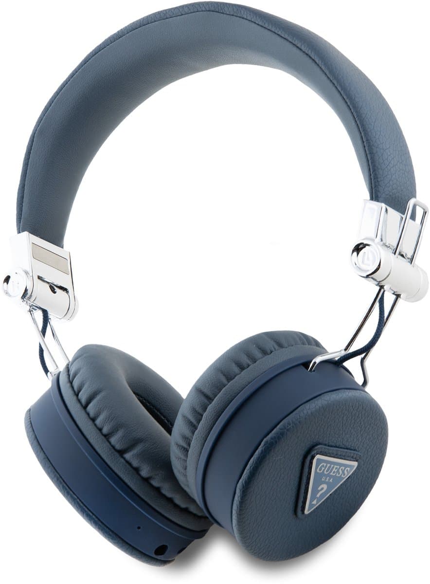Guess Bluetooth Stereo Koptelefoon ENC - Grained Triangle Logo - Blauw — afbeelding 1