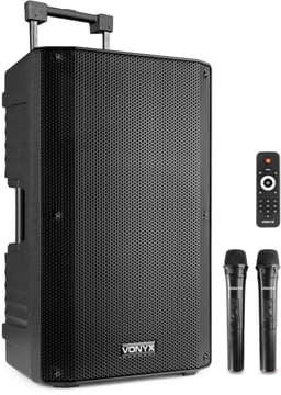 Speaker met Bluetooth - Vonyx VSA700 - 1000 Watt - Partybox met 2 microfoons - MP3 - USB - SD — thumbnail 1