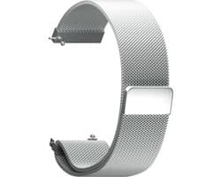 Maoo Milanese - Smartwatch Bandje - Geschikt voor Titan & ProWatch - Zilver - 22mm