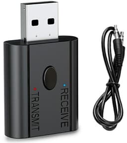 2 in 1 Bluetooth 5.3 Receiver en Transmitter USB adapter met AUX kabel - Bluetooth zender en ontvanger - Bluetooth Audio Receiver - zwart — thumbnail 1